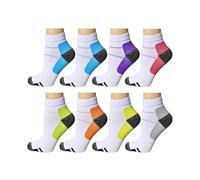 8 Paia Calze a Compressione Corta Uomo Donne Calzini Fasciite Plantare Compression Antitrombo per Supporto Dell'arco Alleviare il Dolore Corsa Sportivi Trekking Viaggi in Aereo Ciclismo Fitness
