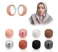 8 Paia Colore Assortito Magneti Hijab Anti-Impiglio, Perni Magnetici Pin Multiuso Durevole, Spilla Magnetica Senza Perno Sicura, Magnetica Clip Rotondi per Sciarpa Musulmano Donna
