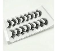 8 paia di ciglia di visone 3D all'ingrosso, non ciglia di visone crudeli, ciglia di visone artificiali alla rinfusa, trucco naturale delle ciglia finte