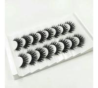 8 paia di ciglia di visone 3D all'ingrosso, non ciglia di visone crudeli, ciglia di visone artificiali alla rinfusa, trucco naturale delle ciglia finte