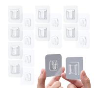 8 paia di ganci da parete a doppia faccia, ganci multifunzionali, impermeabili, resistenti all'olio, Ganci Trasparenti Forti Senza Cuciture per Bagno Cucina Soggiorno Ufficio