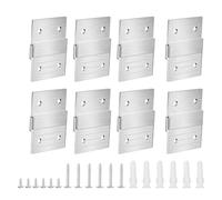 8 paia di grucce in alluminio per francesi, staffe resistenti, installazione semplice per appendere mensole in vetro e cornici artistiche a parete