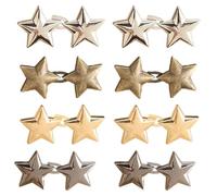 8 Paia Di Piccoli Bottoni In Vita A Stella, Fermagli Per Stringere La Vita, Stringivita Per Jeans, Bottoni A Stella, Bottoni Per Jeans, Bottoni Jeans Regolabili