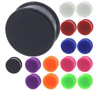 8 paia o 1 coppia) 8 g 3 mm a 1 3/16 30 mm gauges silicone doppio svasato tappo orecchio nero bianco blu rosso