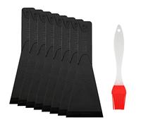 8 Pale per Pentole Antiaderenti, Utensili da Cucina con Pennello per Olio Rosso, Pala per Formaggio, Pala da Cottura - per Cucina e Pasticceria