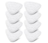 8 Panni di Ricambio Scopa a vapore per Vileda Steam & Vileda Steam PLUS，panni per scopa a vapore Microfibra, Lavabile Triangolare Pad Cover Ricambio per Scopa A Vapore (Bianco)