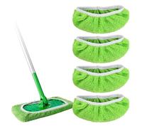 8 panni lavapavimenti riutilizzabili, 25,4 x 11,5 cm, panni riutilizzabili per mop, panni di ricambio per swiffer, salviette umidificate e asciutte