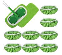 8 panni riutilizzabili per salviette bagnate Swiffer, per panni piatti Swiffer, ricariche lavabili per uso bagnato e secco, panni in microfibra lavabili (verde)