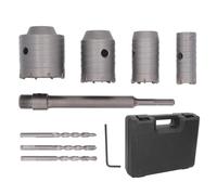 8 pc Fresa Segas a Tazza Carotatrice Muro Cemento 220 mm Più Gambo a Foro Kit da le 30mm 40mm 50mm 65 mm con Taglierina Aperta Fori a 3 per il Muro di Pietra in Cemento in Mattoni