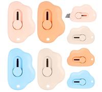 8 PC Mini Taglierino, Taglierino Retrattile, Taglierino per Scatole, Taglierino per Pacchi, Taglierino Portatile per Cartone, Cutter Multiuso per Carta, Cartone, Scatole, Bust e Imballaggi (4 Colori)