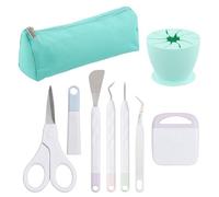 8 Pcs Accessori plotter Taglio, Strumenti Set base con Pinzetta Forbice Raschietto Spatola Raccoglitore di Scarti Borsa di Stoccaggio, Vinile Crafting Tools Kit per Scrapbooking Lettering Fai-da-Te