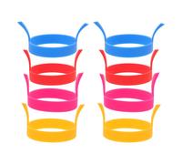8 Pcs Anelli Per Friggere Le Uova Stampi Frittelle Forme Stampo Cucinare