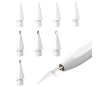 8 PCS Applicabile a Punte Apple Pencil, Punte per Matite Aggiornate per 2a Generazione, 0,78 mm, Controllo Preciso, Materiale Resistente, Bianco