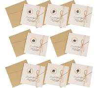 8 Pcs Biglietto di Auguri, Biglietto Auguri Compleanno, Retrò Busta Carta Kraft Invito, Thank You Card, Biglietti D'Auguri Fatti a Mano, Cartolina, per Matrimonio Compleanno Natale