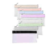 8 Pcs Buste Trasparenti A5, Porta Documenti con Cerniera, Porta Banconote Impermeabile, Porta Libretto Degli Assegni, Borsa per Monete, Ricevute, Affari, Trucco, Cancelleria, 22,5x10,5cm