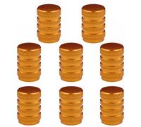 8 PCS Cappucci per valvole in alluminio alta qualità,Tappi aria per pneumatici per auto,Coperture per valvole universali per pneumatici,accessori per tappi valvole per, Oro