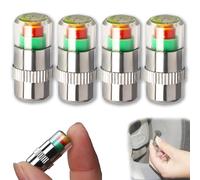 8 PCS Car Tire Valve Stem Caps-Car Tire Pressure Monitor Stem Caps,Pressure Monitor Sensor Indicator,for Cars SUVs Trucks & Motorbikes (4 PCS)