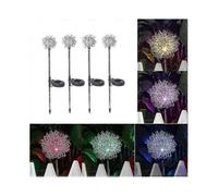 8 Pcs Color Light Solar Simulation Dandelion Yard Decoration Light,...