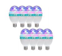 8 Pcs Color Rotating Light Bulb E26/e27 Disco Light Bulb Colorful Rotating Bulb Changing Led Bulbs Strobe Light Bulb Multi Crystal Stage Lights Birthd