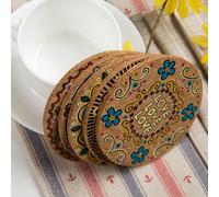 8 Pcs Cork Drink Sottobottiglie Da Tavolo Sottobicchieri Per Tavolino