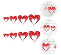 8 Pcs Decorazione Ornamento Forma Di Cuore Per Feste Nozze