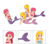 8 Pcs Decorazioni Torta Sirena Per Acquario Arredamento Dell'acquario