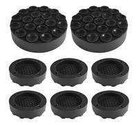 8 Pcs di Ammortizzatori per lavatrice, piedini ammortizzanti in silicone, cuscinetti antiscivolo silenziosi, per la riduzione del rumore e l'assorbimento degli urti delle lavatrici domestiche (nero)