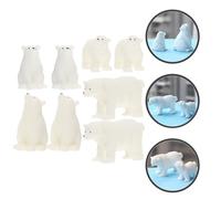 8 Pcs Figurina Di Orso Statua Dell'orso Figurine Animali Miniatura