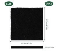 8 PCS Filtri per Compost Filtri Quadrati per Bidoni del Compost di Ricambio Filtro Antiodore per Lettiera per Gatti Filtro Antiodore Carbone Attivo per Compostiera Dei Rifiuti da Cucina(12.5cm x 12.5c