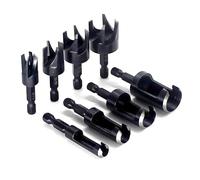 8 Pcs Frese per Tappi in Legno, Set di Frese A Spina per Legno, in Acciaio Al Carbonio, Per Trapano, 6 mm, 10 mm, 13 mm, 16 mm