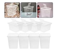8 Pcs Gabbia Per Rettili in Plastica Scatola Trasparente Accessorio
