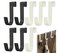 8 Pcs Ganci per Termoarredo Bagno, Ganci per Asciugamani, Gancio per Scaldasalviette, Gancio per Radiatore in Plastica, Gancio per Radiatore Bagno per Accappatoio, Vestiti e Asciugamani (Bianco/Nero)