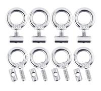 8 PCS Gancio per Tendalino Camper Gancio per tendalino Auto in Acciaio 304 Inox per keder Rails per Camper roulotte Tenda da Campeggio (Adatto per binari da 8mm a 10mm, M5 x 16mm x 8mm)