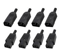 8 Pcs IEC 320 C14 Spina Maschio a C13 Presa Femmina Connettore Alimentazione, AC250V 10A 3 Pin Terminal Panel Mount IEC320 C14 Maschio C13 Femmina, Adattatore CA IEC 320 da C14 a C13