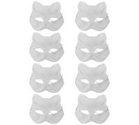 8 Pcs Mascherine Fai Da Te Maschera Verniciabile Maschere Bianche