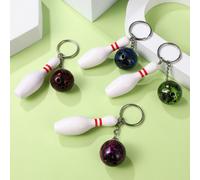 8 Pcs Mini Portachiavi Birilli Accessori Della Catena Chiave Sportivi