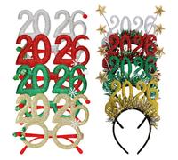 8 Pcs Occhiali Happy New Year Buon Anno Da Vista Di Capodanno Gli