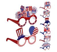 8 Pcs Occhiali Per Il Giorno Dell'indipendenza Accessori 4 Luglio