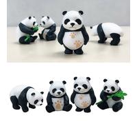 8 Pcs Panda Giocattolo Giocattoli in Miniatura Minuscole Figurine