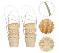 8 Pcs Paniere Del Mercato Degli Agricoltori Cestino Intrecciato Bambù
