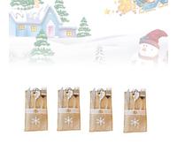8 Pcs Portaposate Per La Tavola Della Cena Di Natale Sacchetti Borse Forchette