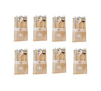 8 Pcs Posate Cucchiai Borse Buste Portaposate Sacchetti Per Forchette