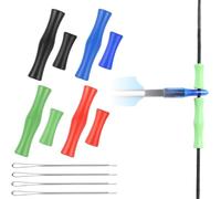 8 PCS Protezione per Le Dita per Tiro con L'arco, Salvadita per Tiro con L'arco, Arco di Protezione per le Dita, Strumenti di Protezione per Arco Ricurvo(Nero/Blu/Verde/Rosso)