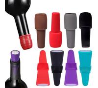 8 PCS Reusable Sparkling Wine Bottle Stopper, Silicone Wine Bottle Stopper, Wine Stoppers for Wine Bottles, Wine Saver Vacuum Stoppers, for Keeping Beer Champagne Wine Fresh