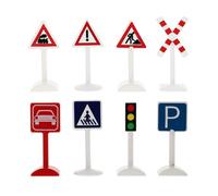 8 Pcs Segnali Stradali Giocattolo Cartelli Mini Accessori Giardino