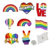 8 pcs Spille Arcobaleno, RosyFate Spille Arcobaleno Lgbt, Gay Pride Pin, LGBT Rainbow, LGBT Spille Arcobaleno, Orgoglio Smalto Spille, Spille Arcobaleno per stoffa, Abiti, Sciarpe, Abiti e Borse