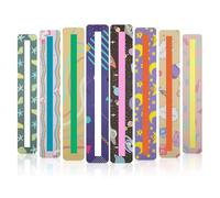 8 Pcs Strisce di Lettura Guidata, Righelli di Lettura Colorati per Bambini e Studenti con Dislessia, Segnalibri in Plastica PET per Migliorare la Concentrazione, 8 Colori Assortiti