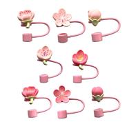 8 Pcs Suggerimenti Di Paglia Decorativa Copertura in Cannuccia Silicone