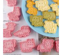 8 Pcs Tagliabiscotti Stantuffo Timbri Per Da Cuocere Timbro Stampi Stampo Forno