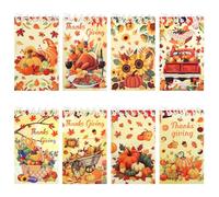 8 Pcs Thanksgiving Mini Notepads Pumpkin Turkey Maple Leaves Spiral Notebooks Pocket Journal Memo Pads for Autumn Harvest Party Favors Filler Gifts Supplies Decorations